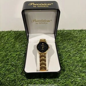 Gruen Precision Gold and Black Watch